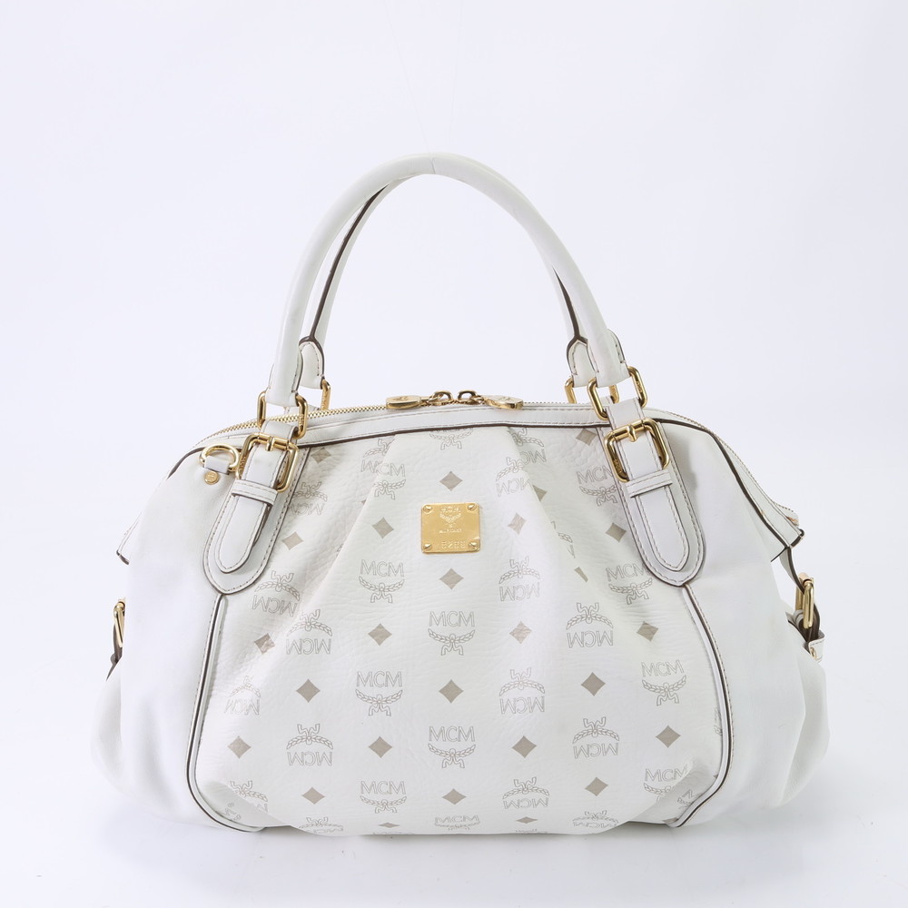 MCM Visetos Leather Tote Bag